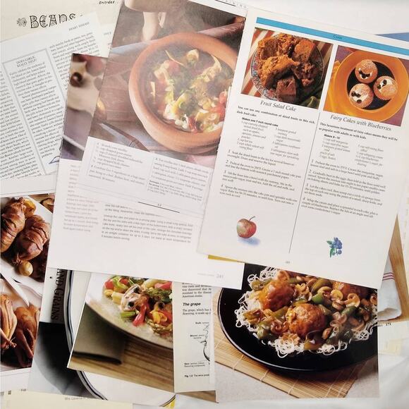 Food and Drink Book Pages, Cooking Book Page Bundle, Vintage Book Pages - Picture 6 of 7